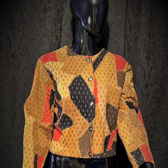 Papillon Suede & Leather Jacket S Large - Picture 1 of 6